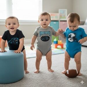 3 Piece Creeper Set - NFL - Carolina PANTHERS - Football - 6-9 months - NWT